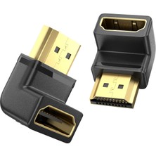 Aogo HDMI 90°dönüştürücü Dirsek Dişi Erkek HDMI Aparat Dik HDMI L 90 Derece HDMI