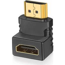 Aogo HDMI 90°dönüştürücü Dirsek Dişi Erkek HDMI Aparat Dik HDMI L 90 Derece HDMI