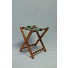 Mavi Trend Ahşap Katlanır Bez Tabure Mangal Kamp Plaj Piknik Balıkcı Taburesi 1 Adet