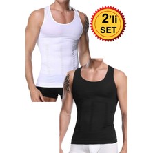 Young&Fit Erkek Korse Atlet Bel Korsesi Toparlayıcı 2 Li Set Inceltici Korse Atlet