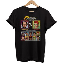 Remonz Jim Carrey Film Karakterleri Baskılı %100 Pamuk Oversize T-Shirt