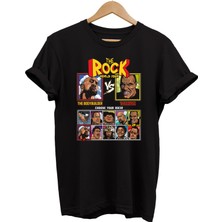 Remonz Dwayne Johnson The Rock Karakterleri Baskılı %100 Pamuk Oversize T-Shirt