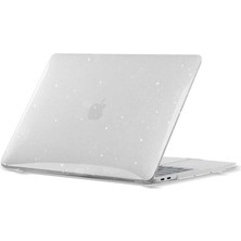 MobaxAksesuar Apple MacBook Pro 13.3" M2 2022 2020 A2251 A2289 A2338 Kılıf Simli Ön Arka Kapak