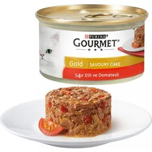 Gourmet Gold Fileto Kıyılmış Sığır Etli ve Domatesli Yetişkin Kedi Konservesi 85 gr