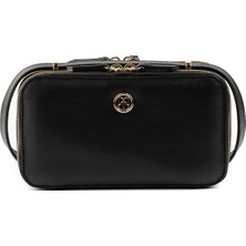 Pirci Gia Deri Kadın Askılı Çanta Siyah