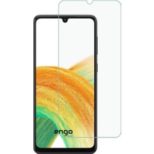Engo Samsung Galaxy A33 Ekran Koruyucu 9H Temperli Kırılmaz Esnek Nano Cam, Çizilmeye Dayanıklı Koruma, HD Şeffaf