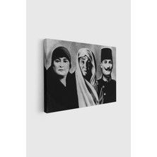 Dünyatablo Atatürk Portre Tablosu Mustafa Kemal Atatürk Dikdörtgen Dekoratif Kanvas Tablo