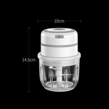 Three Beans Three Beans Elektrikli Mini Sarımsak Kıyıcı Gıda Dilimleme Taşınabilir Öğütücü Blender Işlemci 300ML USB Şarj Edilebilir (Beyaz) (Yurt Dışından)