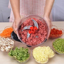 Three Beans Yüksek Kapasiteli Kıyma Işlevli Grater Manuel Sebze Kesici Mutfak Kolaylık Sarımsak Basın Ev Armatürü (2500ML) (Yurt Dışından)