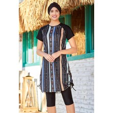 Adasea Likralı Yarı Kapalı Kısa Kollu 3409