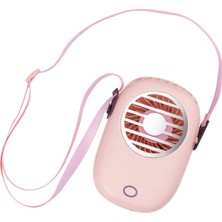 Zsykd WX616 Mini Asma Boyun Fan USB Öğrenci Ofisi El Taşıyıcı Fan Pembe (Yurt Dışından)