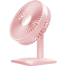 Zsykd N11 Ayarlanabilir USB Şarj Sessiz Masaüstü Elektrik Fan 3 Hız Kontrolü Pembe (Yurt Dışından)