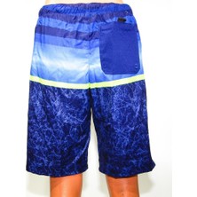 Olaian Erkek Boardshort Şort Mayo Uzun Deniz Havuz Astarlı Short Mavi Olaıan