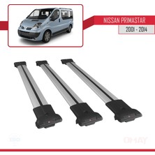 OMAY Nissan Primastar 2001-2014 Arası Fly Model Ara Atkı Tavan Barı Gri 3 Adet Bar