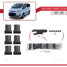 OMAY Ford Transit Tourneo - Custom 2007-2017 Arası Fly Model Ara Atkı Tavan Barı Gri 3 Adet Bar