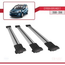 OMAY Citroen Berlingo 2008-2018 Arası Fly Model Ara Atkı Tavan Barı Gri 3 Adet Bar