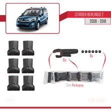 OMAY Citroen Berlingo 2008-2018 Arası Fly Model Ara Atkı Tavan Barı Gri 3 Adet Bar