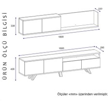 BM Dekor Tv Ünitesi Merit Beyaz 180 cm