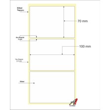 A1 Etiket Termal Barkod - 70X100 Termal Barkod Etiketi 10 Rulo 3.500 Adet