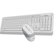 A4Tech A4 Tech Klavye Mouse Seti Kablosuz Nano Ergonomik FG1010 Beyaz