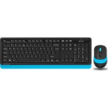 A4Tech A4 Tech Klavye Mouse Seti Kablosuz Nano Ergonomik FG1010 Mavi