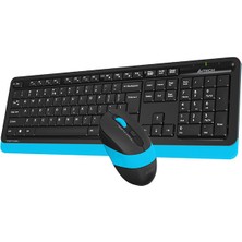 A4Tech A4 Tech Klavye Mouse Seti Kablosuz Nano Ergonomik FG1010 Mavi