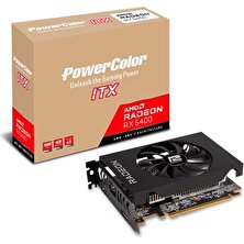 Powercolor Amd Radeon RX6400 Itx 4gb 64BIT Pcı-E 4.0 Gddr6 Ekran Kartı (Axrx 6400 4gbd6-Dh)