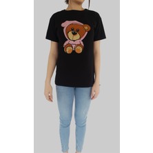 Gesvages Bisiklet Yaka Taşlı Ayıcık Tshirt