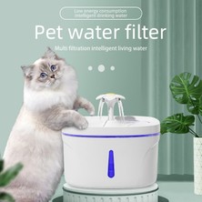 2.5l Otomatik Kedi Su Çeşmesi LED Elektrikli Dilsiz Su Besleyici USB Köpek Pet Drinker Kase Kedi Köpek Için Pet Içme Dağıtıcısı | Kedi Besleme ve sulama Malzemeleri (Yurt Dışından)