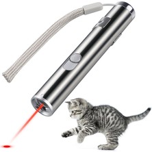 USB Şarj Edilebilir Pet Oyuncaklar Kedi Eğitim Lazer Pointer LED El Feneri ile (Yurt Dışından)