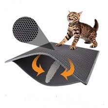 45 * 60 cm Su Geçirmez Pet Kedi Çöp Mat Eva Çift Katmanlı Kedi Kazı Pedleri Trapper Mat Katlanır Kaymaz Pet Çöp Mat Kedi Malzemeleri | Litter houshreaking (Yurt Dışından)