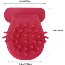Pet Kedi Masaj Fırça Dil Şekilli Silikon Yumuşak Pet Saç Sökücü Fırça (Gri) (Yurt Dışından)