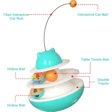 Kedi Oyuncaklar Interaktif Kedi Tumbler Topu Pet Çift Haddeleme Topları ve  ile Sızdıran Oyuncak Tedavikedi Yavru Köpek Yavrusu Için Alay Değnek | Kedi Oyuncakları (Sarı) (Yurt Dışından)