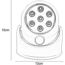 Lambalar 7led Rotasyon Hareket Aktif Sensör Gece Lambası Otomatik Kızılötesi Duvar Lambası (Yurt Dışından)