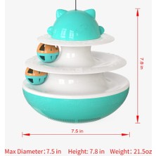 Kedi Oyuncaklar Interaktif Kedi Tumbler Topu Pet Çift Haddeleme Topları ve  ile Sızdıran Oyuncak Tedavikedi Yavruları Yavru Köpek Için Alay Değnek | Kedi Oyuncakları (Yeşil) (Yurt Dışından)