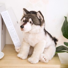 Gerçekçi Kurt Köpek Husky Yavru Peluş Dolması Hayvan Bebek Bebek Çocuk Kurt Lover Doğum Günü Hediyesi Ev Dükkanı Dekorasyon | Doldurulmuş ve peluş Hayvanlar (Yurt Dışından)