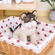 Gerçekçi Kurt Köpek Husky Yavru Peluş Dolması Hayvan Bebek Bebek Çocuk Kurt Lover Doğum Günü Hediyesi Ev Dükkanı Dekorasyon | Doldurulmuş ve peluş Hayvanlar (Yurt Dışından)