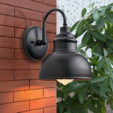 LED Duvar Lambası Açık Bahçe Mera Vintage Duvar Fener Siyah IP65 Su Geçirmez Endüstriyel Dekor Dışında Bahçe, Veranda ve Açık Işık Dışında. (Yurt Dışından)