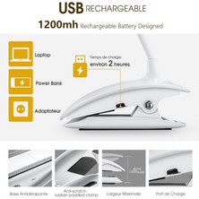 USB 15 LED Kitap Işık Dim Masa Masa Lambası Mini Rechargeablenight Aydınlatma Okuma Işığı Için 3 Renk Dokunmatik Masaüstü Lambası | Masa Lambaları (Yurt Dışından)