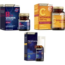 Nutraxin C Vitamin 1000 Mg 30 TABLET+B12 Vitamin 1000 Mcg+Propolis Boğaz Spreyi