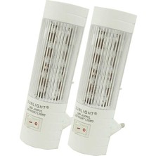 Sunlight Uzun LED Gece Lambası 0,5W Tasarruflu Işıklı Fişli Düğmeli 2 Adet Gün Işığı