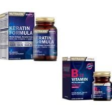 Nutraxin Saç ve Tırnaklar Için Keratin Formula 60 T.+ B12 60 Tablet 1000MG