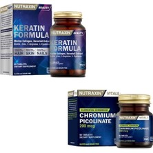 Nutraxin Keratin Formula(Saç ve Tırnak) 60 T.+ Krom Minerali 200MCG