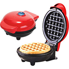 KKmoon Mini Elektrikli Waffle Makinesi - Kırmızı (Yurt Dışından)