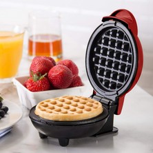 KKmoon Mini Elektrikli Waffle Makinesi - Kırmızı (Yurt Dışından)