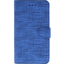 Eiroo Tabby Xiaomi Redmi Note 8 Pro Cüzdanlı Kapaklı Lacivert Deri Kılıf