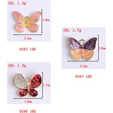 Tahan 20 Adet Karışık Renk Kelebek Charms Kolye Takı Yapım Seti (Yurt Dışından)