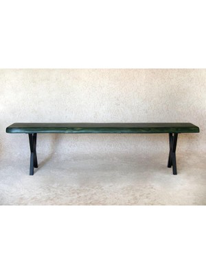 Entema Doğal Ağaç Masif Bank Bench 200 Cm( Metal Ayak )