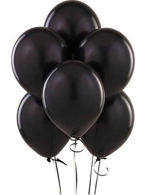 Trend Hediye Sepeti Metalik Siyah Balon 20 Adet
