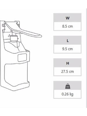 Panjur Dünyasi Dirsek Basmalı Dezenfektan Dispenseri